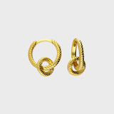 Twisted Charm Huggie Hoop Earrings
