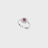 Adjustable Silver & Carnelian Sacral Chakra Ring