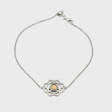 Silver & Citrine Solar Plexus Chakra Bracelet