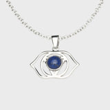 Silver & Lapiz Lazuli Third Eye Chakra Necklace