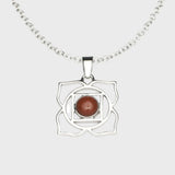Silver & Red Jasper Root Chakra Necklace