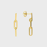 Dual Paperclip Drop Earrings