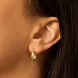 Basket Weave Hoop Earrings