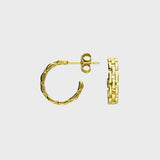 Square Chain Stud Earrings