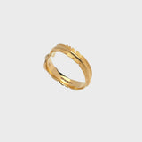 14ct Yellow Gold Adjustable Plume Ring