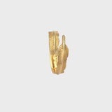 14ct Yellow Gold Adjustable Plume Ring