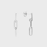Dual Paperclip Drop Earrings