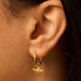 Worker Bee Huggie Earrings