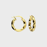Chunky Twist Medium Hoop Earrings