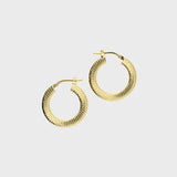 Textured Creole Medium Hoop Earrings