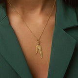Dual Plume Necklace