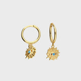 Evil Eye Huggie Earrings