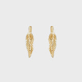 Feather Plume Stud Earrings