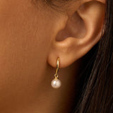 Pearl Huggie Earrings