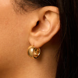 Chunky Oval Hoop Earrings