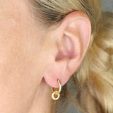 Twisted Charm Huggie Hoop Earrings