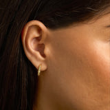 Molten U-Shaped Huggie Earrings