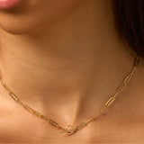 T-bar Paperclip Chain Necklace