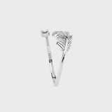 Adjustable Crystal Spirit Feather Ring