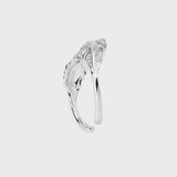 Adjustable Silver Guidance Feather Ring