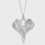 Dainty Angel Wing Heart Necklace