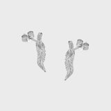 Feather Plume Stud Earrings