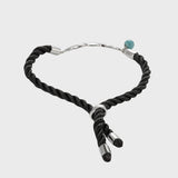 Silver & Cord Guardian Feather Bracelet