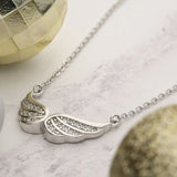 Cubic Zirconia Angel Wing Necklace