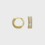 Cubic Zirconia Huggie Earrings