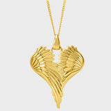 Dainty Angel Wing Heart Necklace
