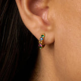 Rainbow Huggie Earrings