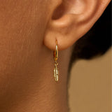 Feather Plume Huggie Earrings