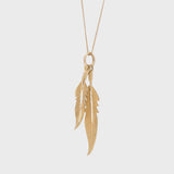 9ct Gold Dual Plume Necklace