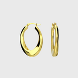 Luna Oval Hoop Earrings