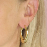 Luna Oval Hoop Earrings