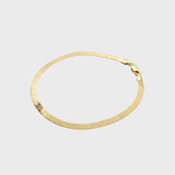 Greek Herringbone Snake Chain Bracelet