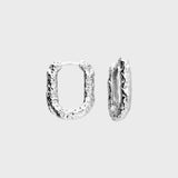 Molten U-Shaped Huggie Earrings