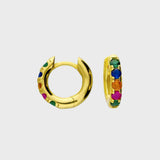 Rainbow Huggie Earrings