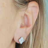 Cubic Zirconia Clover Earrings
