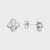 Cubic Zirconia Clover Earrings