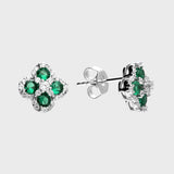 Emerald Clover Earrings