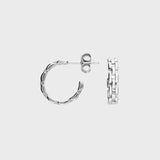 Square Chain Stud Earrings