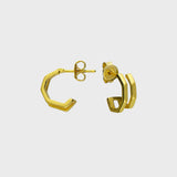 Split Pentagon Stud Earrings