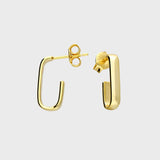 Square J Stud Earrings