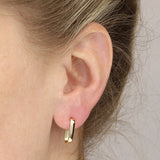 Square J Stud Earrings