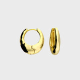 Textured Oval Hoop Earrings