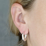 Textured Oval Hoop Earrings