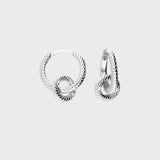 Twisted Charm Huggie Hoop Earrings