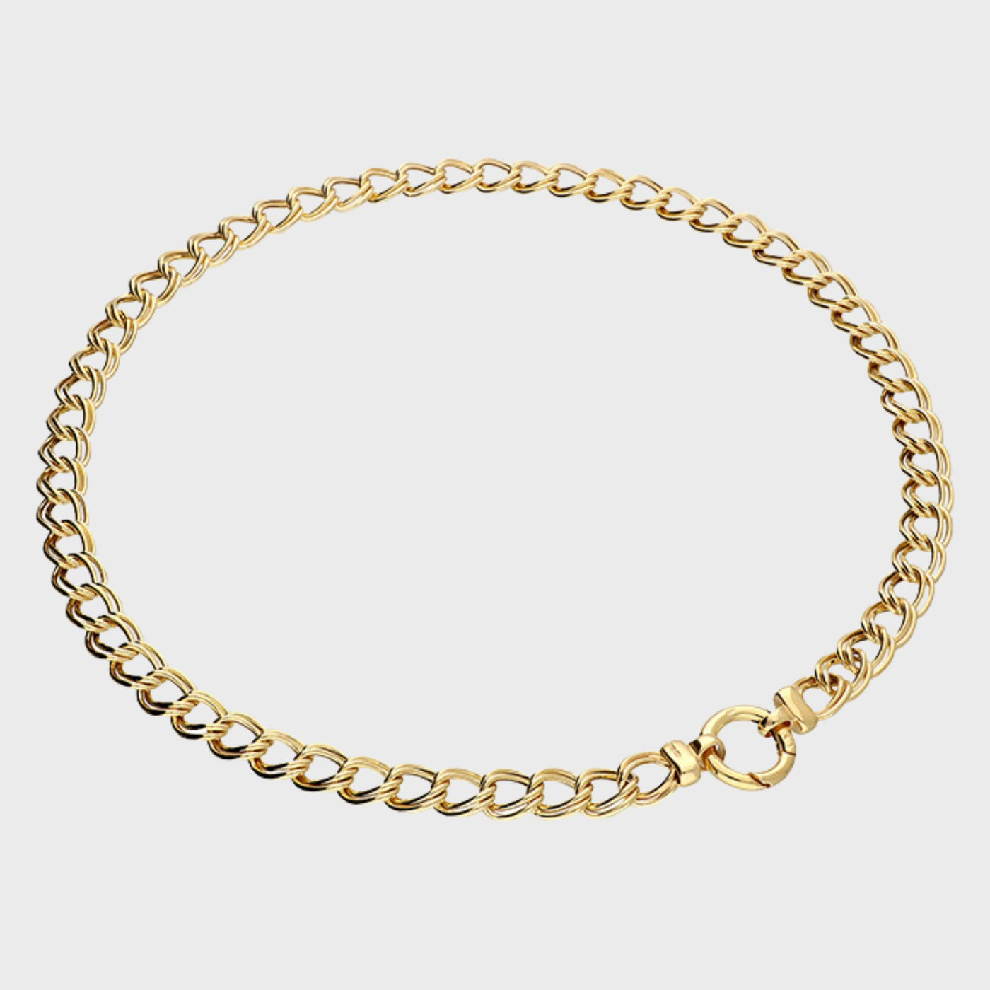 Double Link Curb Chain Necklace
