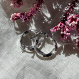 Chunky Twist Medium Hoop Earrings